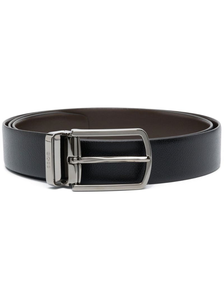 Black and Brown Reversible Leather Belt