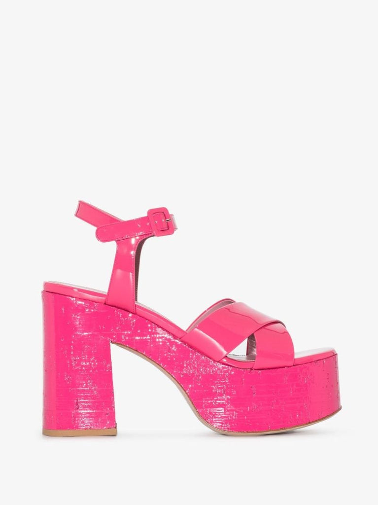 Pink Lacquer Doll 65 Patent Leather Platform Sandals