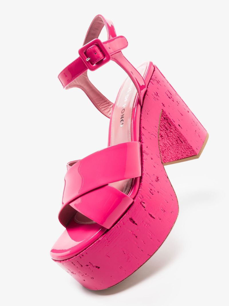 Pink Lacquer Doll 65 Patent Leather Platform Sandals