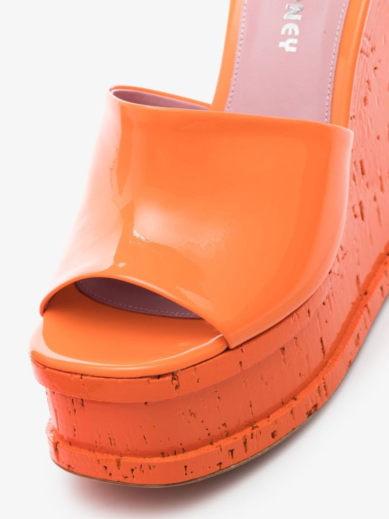 Orange Lacquer Doll 95 Patent Leather Platform Sandals