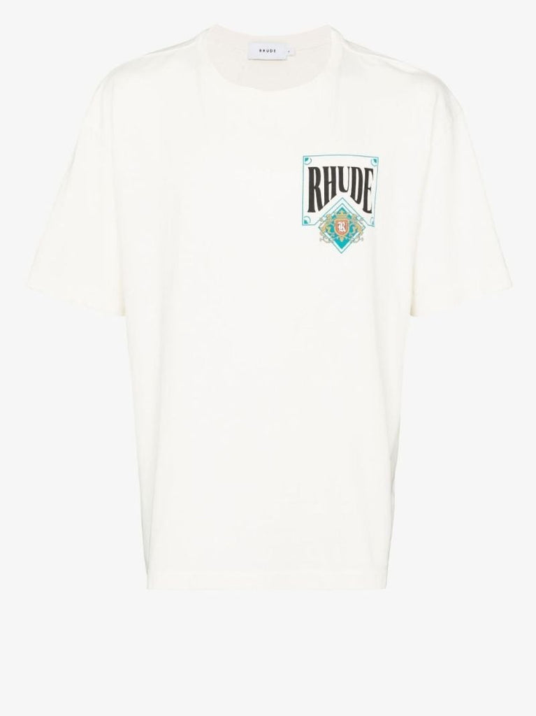 White Logo Cotton T-shirt