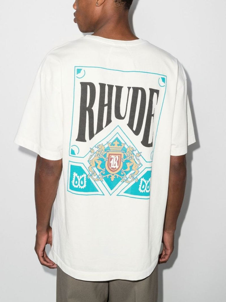 White Logo Cotton T-shirt