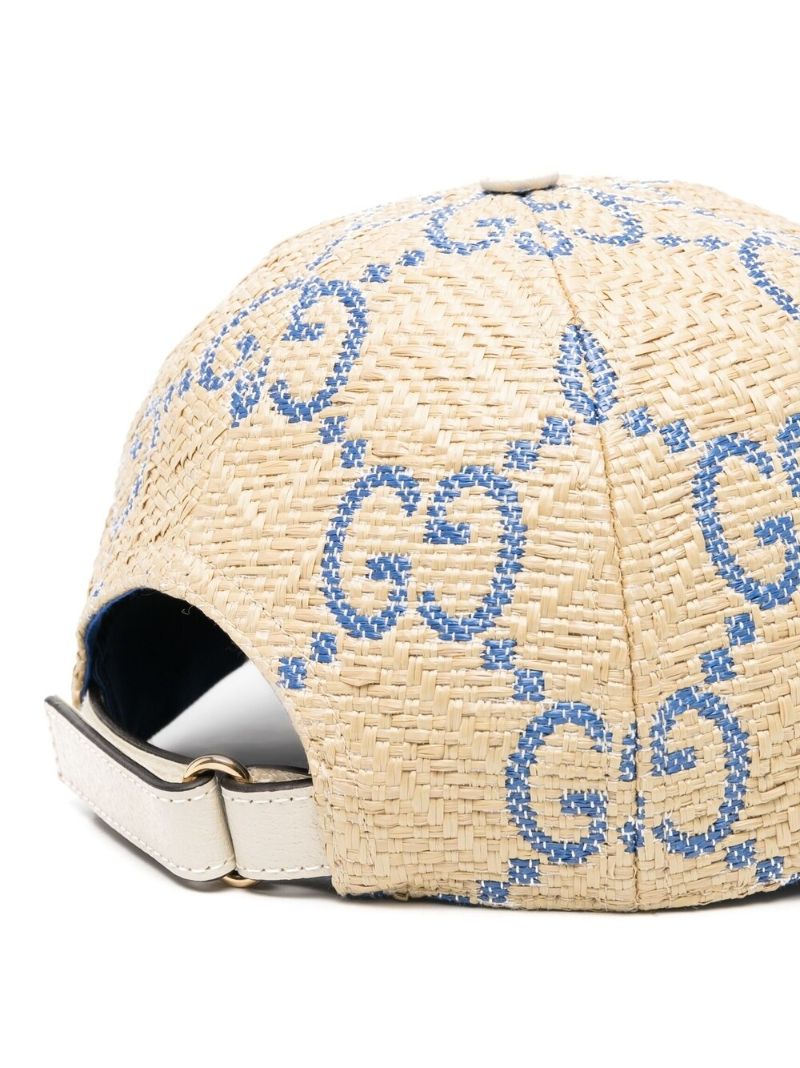 Neutral Gg Supreme Raffia Baseball Hat