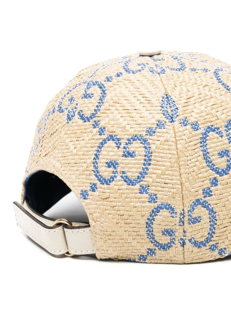Neutral Gg Supreme Raffia Baseball Hat
