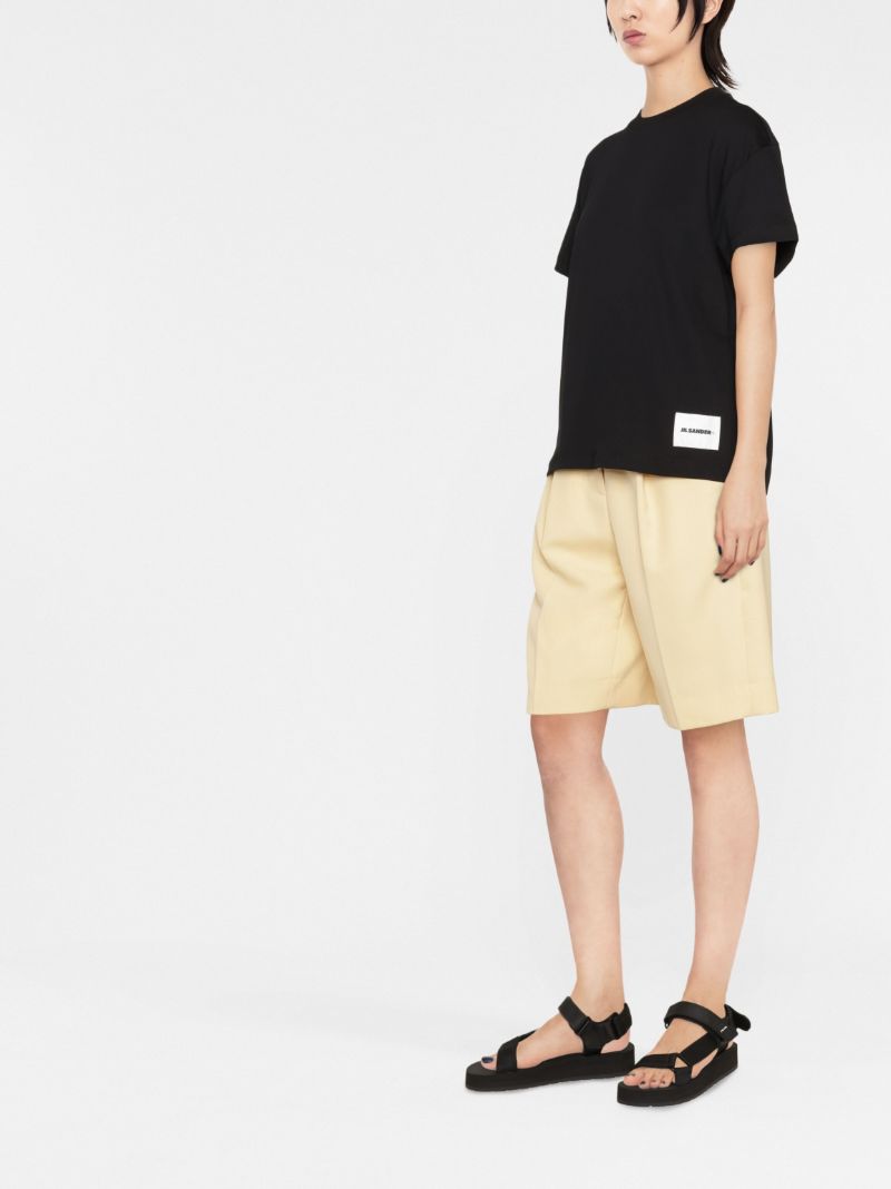 Black Logo-patch Short-sleeved T-shirt Set