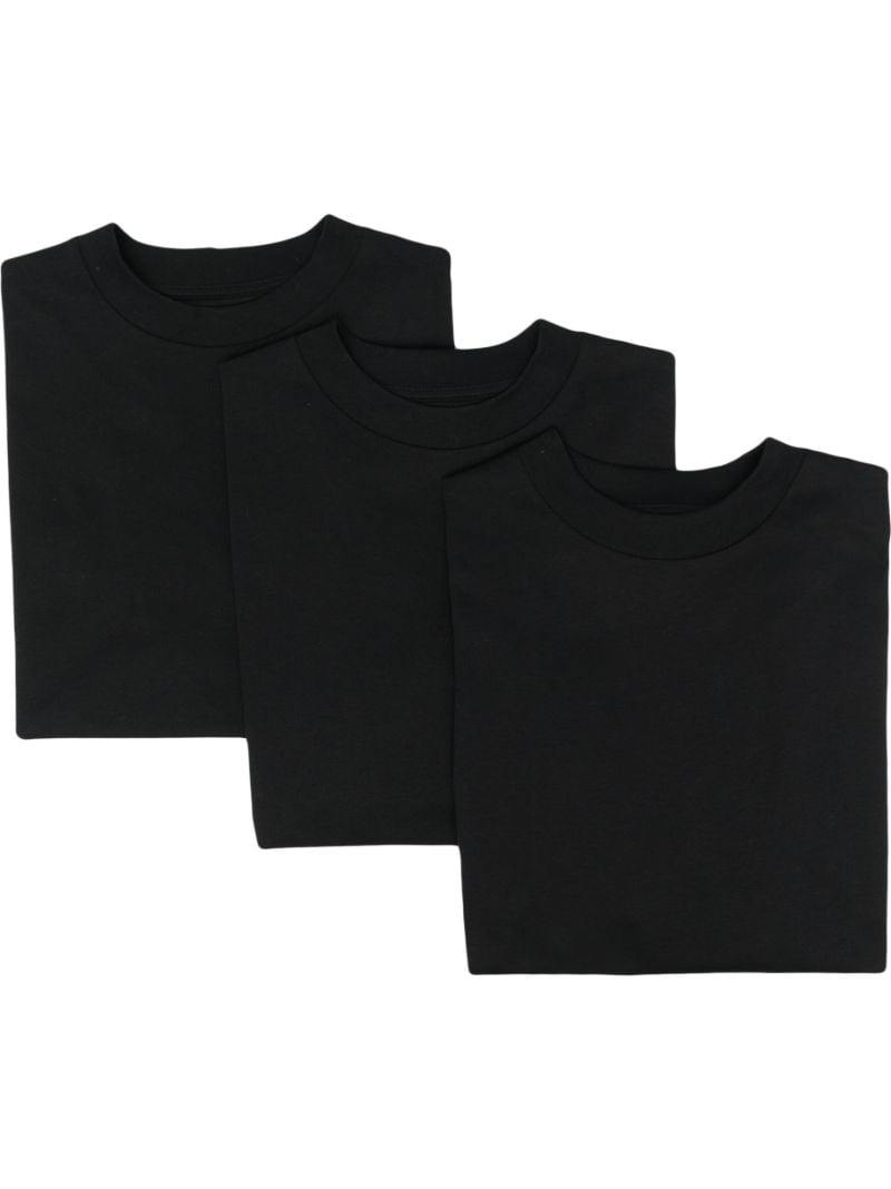 Black Logo-patch Short-sleeved T-shirt Set
