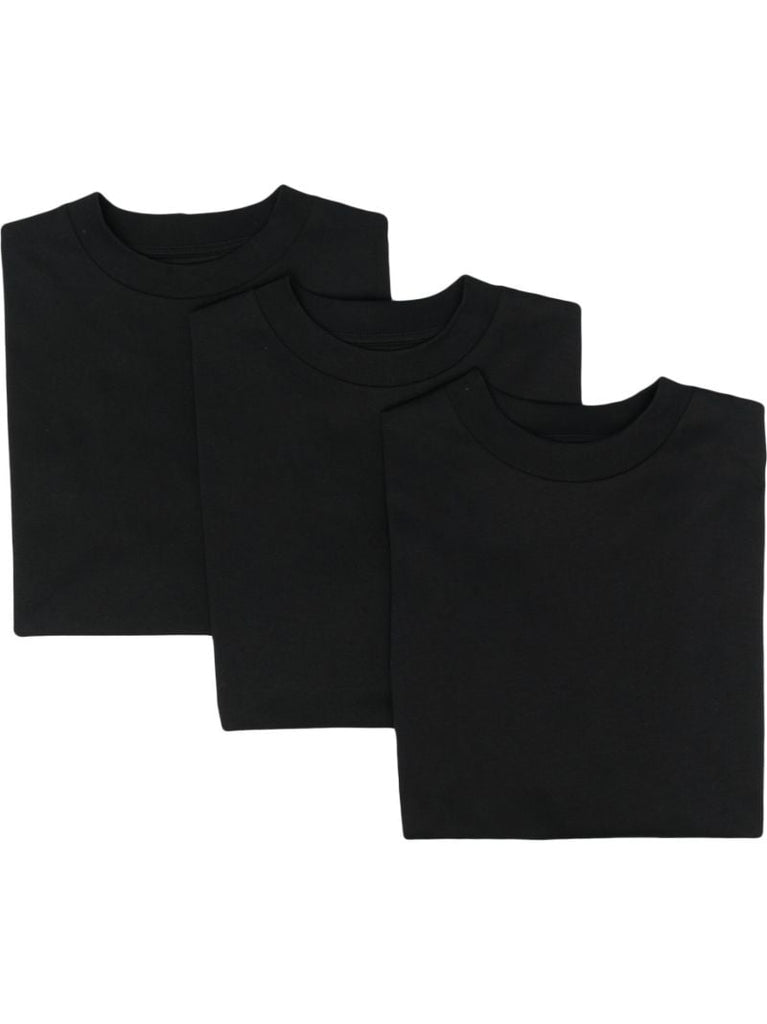 Black Logo-patch Short-sleeved T-shirt Set