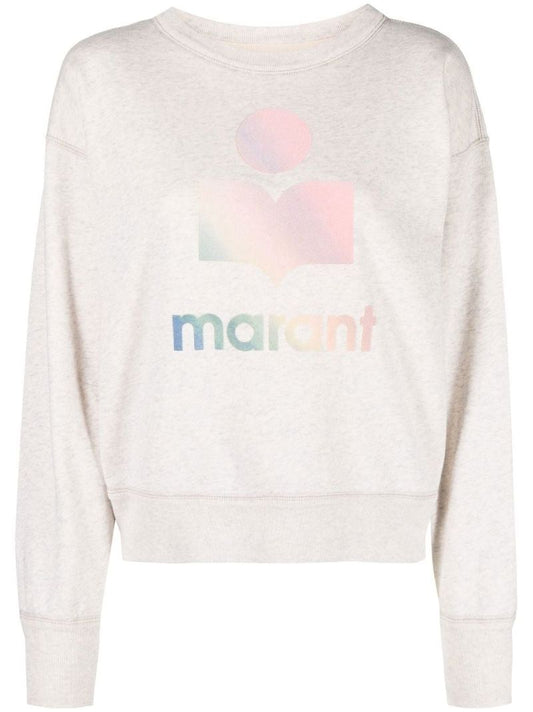 Neutral Mobyli Logo Print Cotton Sweatshirt