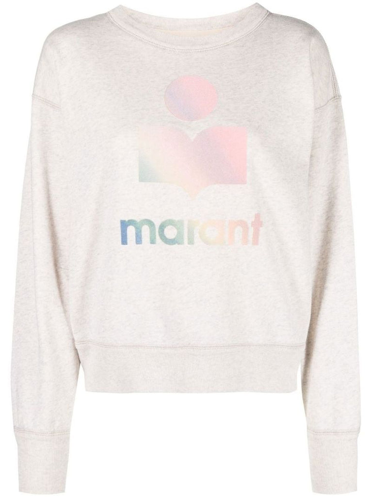 Neutral Mobyli Logo Print Cotton Sweatshirt