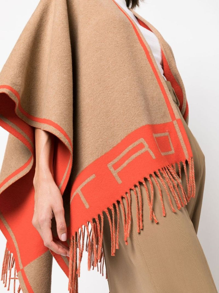 Neutral Logo Jacquard Cape