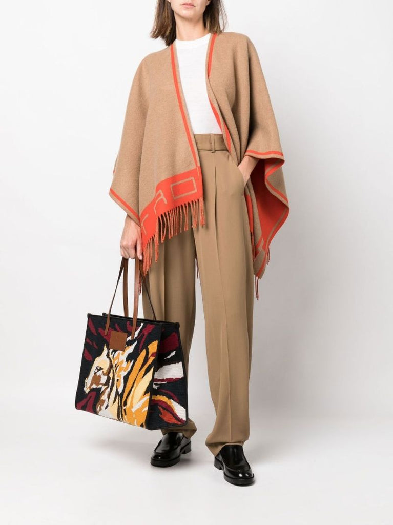 Neutral Logo Jacquard Cape