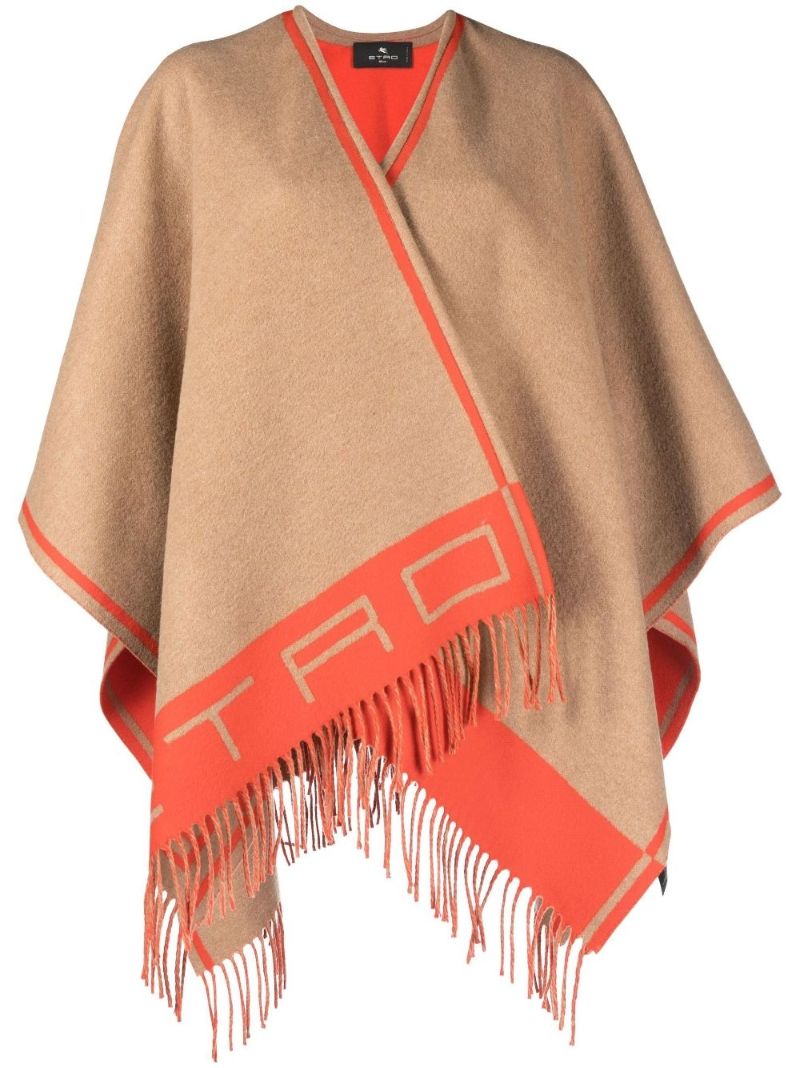 Neutral Logo Jacquard Cape