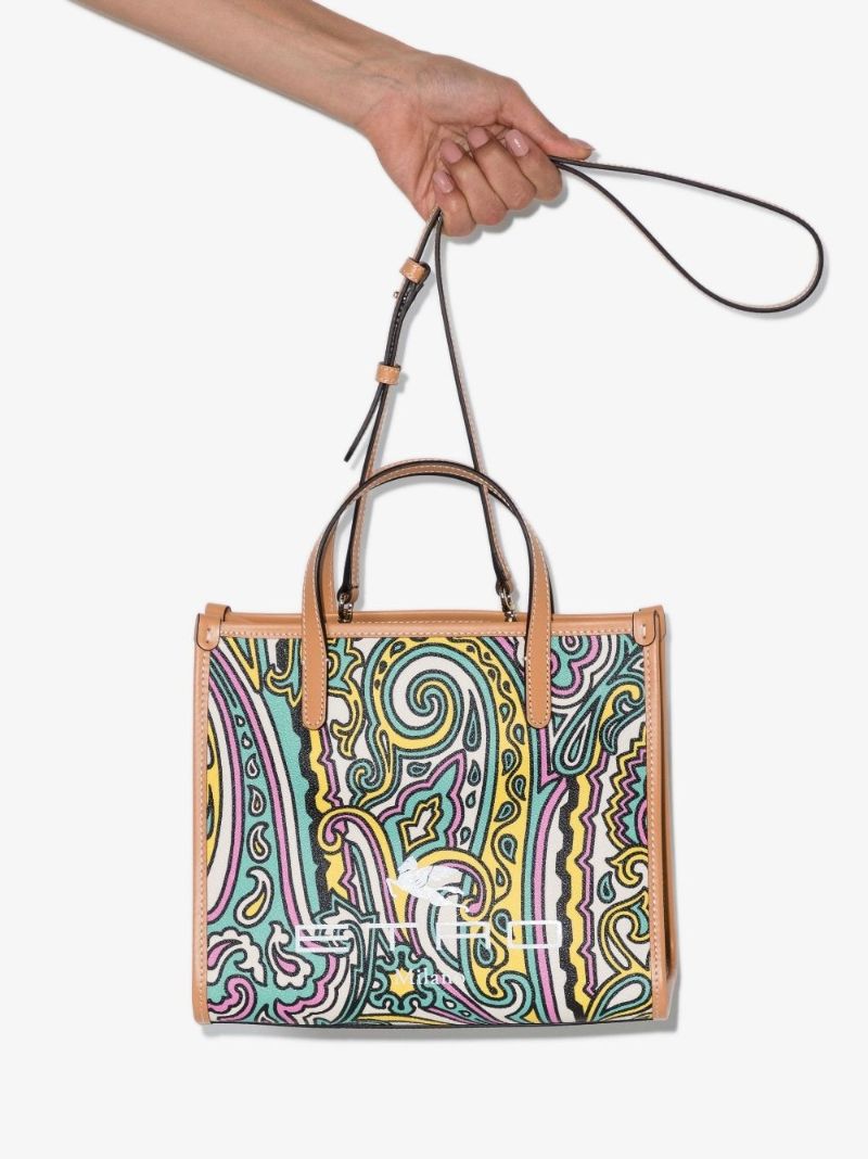 Multicoloured Paisley Print Tote Bag