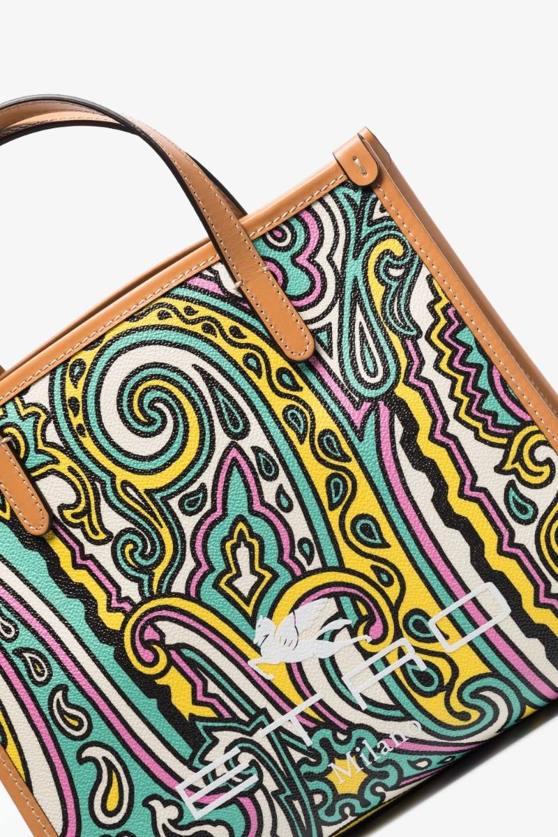 Multicoloured Paisley Print Tote Bag