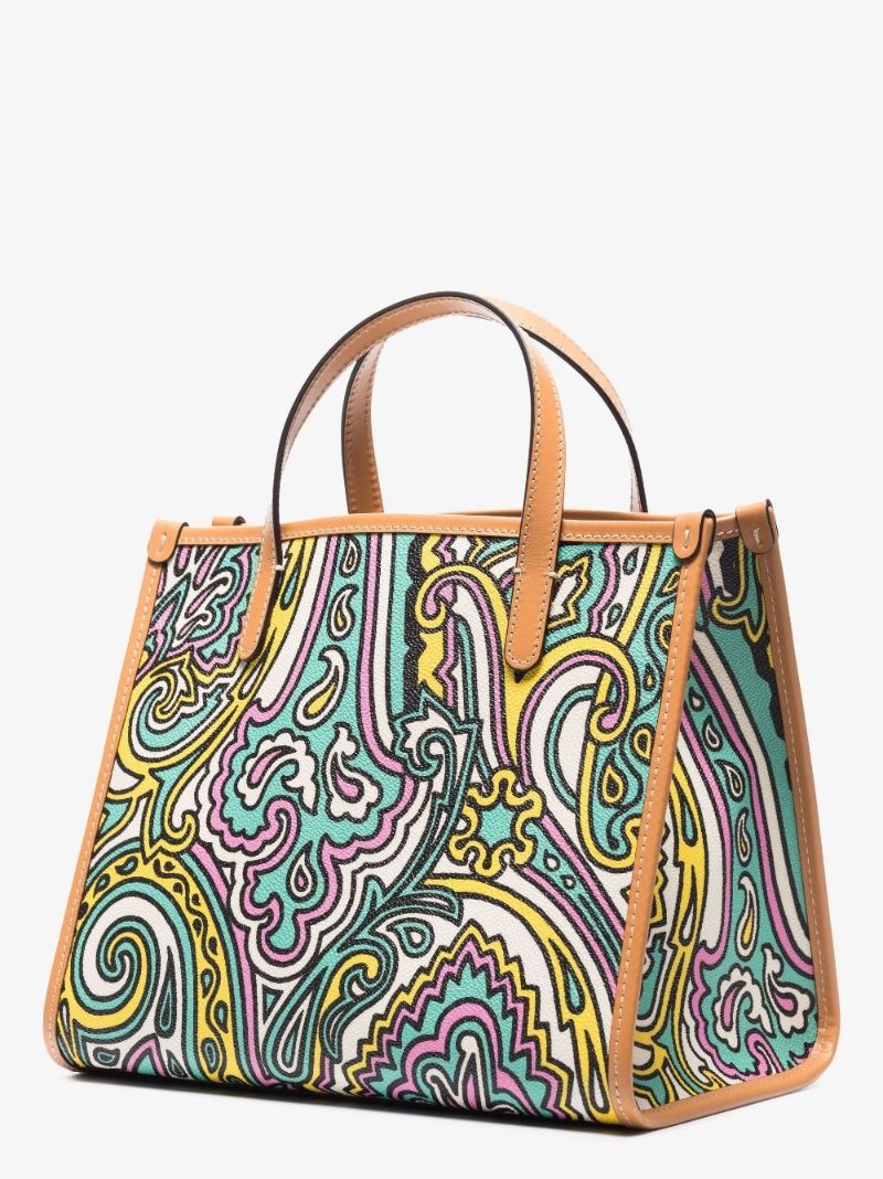 Multicoloured Paisley Print Tote Bag