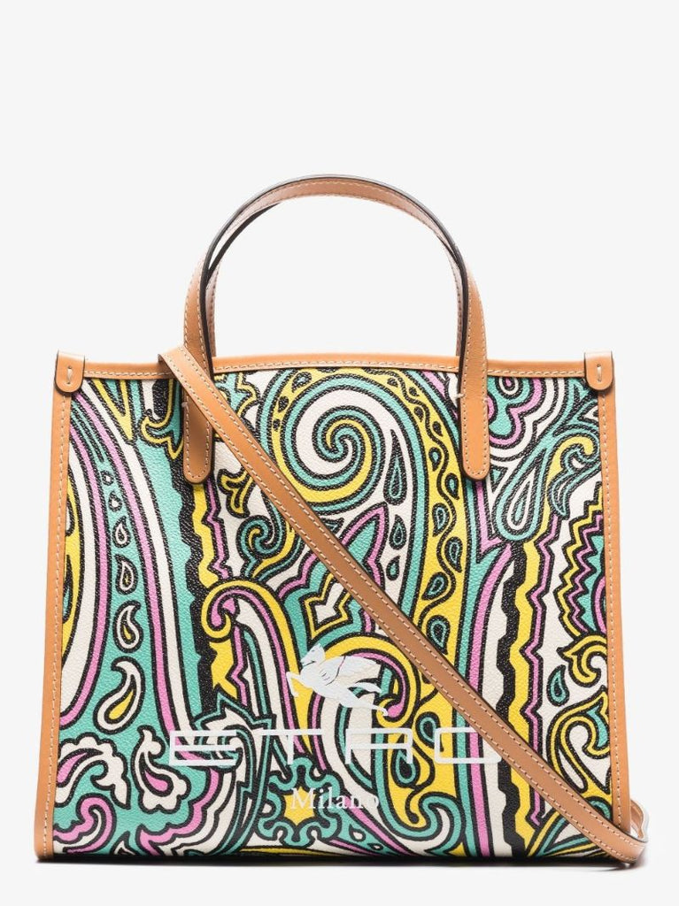 Multicoloured Paisley Print Tote Bag