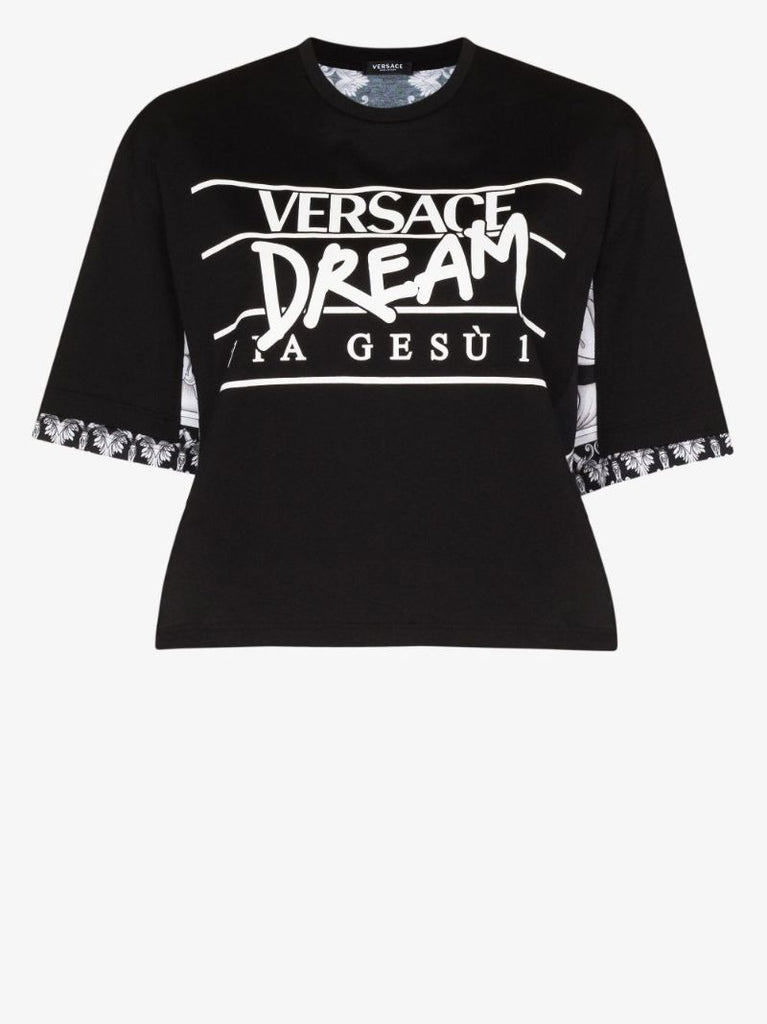 Black Top Tee Dream Logo Cropped T-shirt