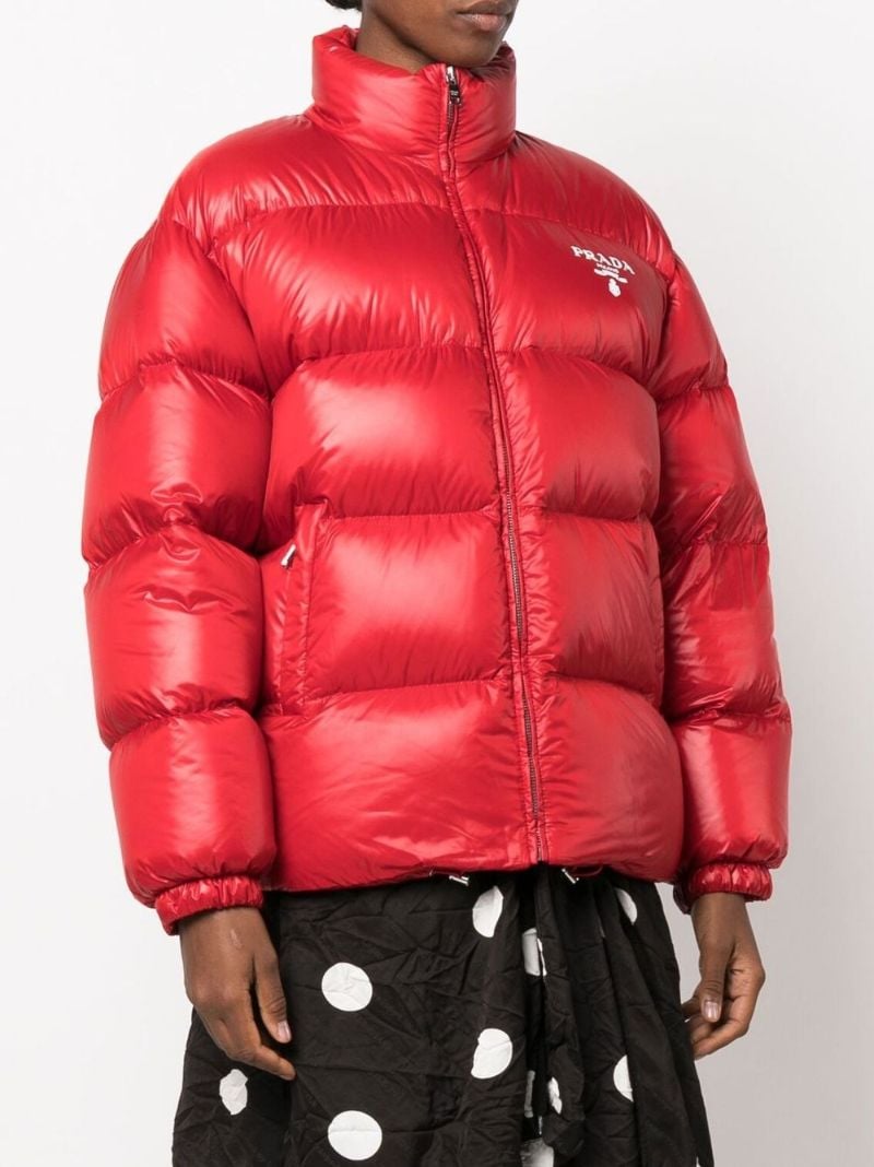 Red Re-nylon Padded Jacket