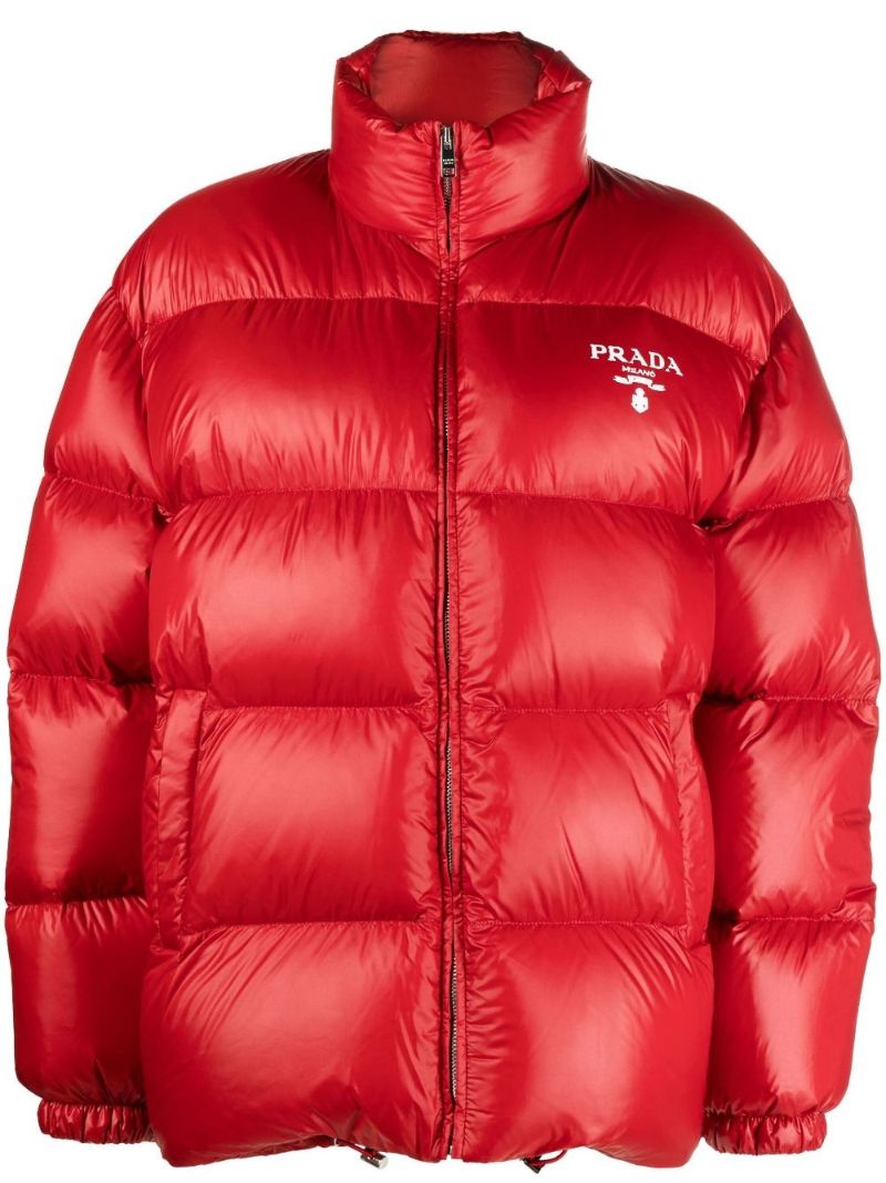 Red Re-nylon Padded Jacket