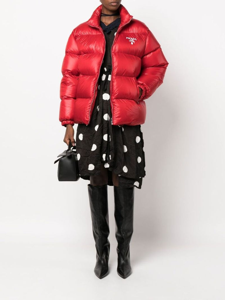 Red Re-nylon Padded Jacket