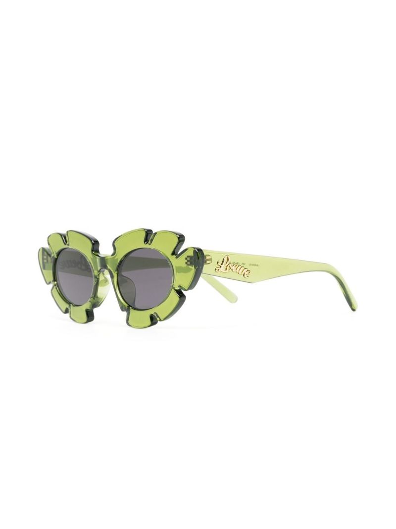 Green Paula's Ibiza Flower Sunglasses