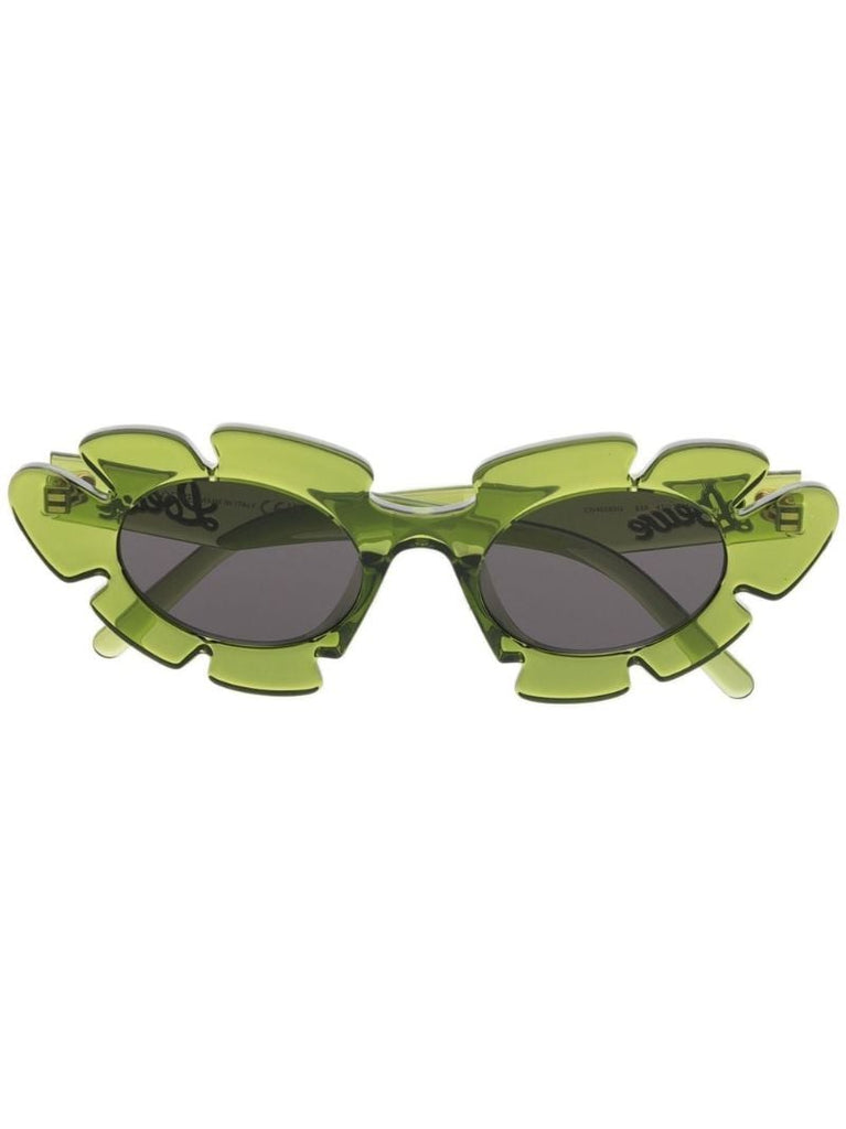Green Paula's Ibiza Flower Sunglasses