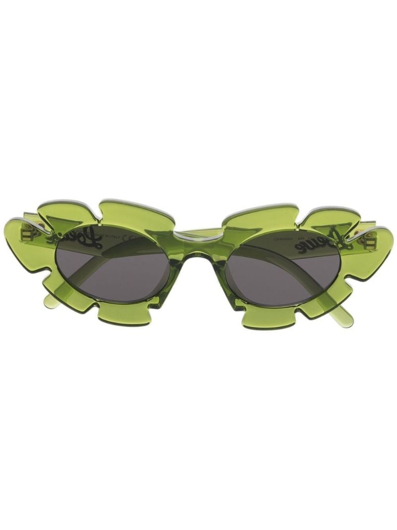 Green Paula's Ibiza Flower Sunglasses