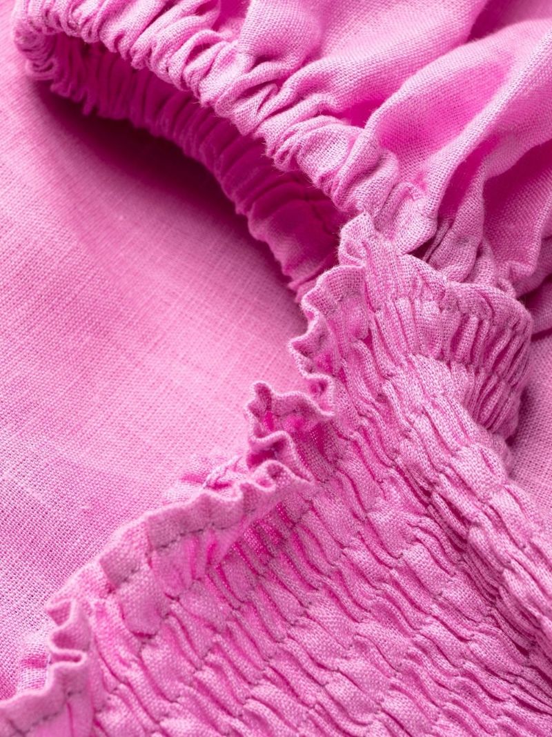 Pink Atlanta Linen Midi Dress