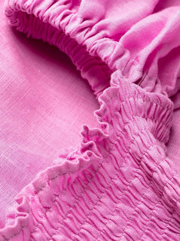 Pink Atlanta Linen Midi Dress