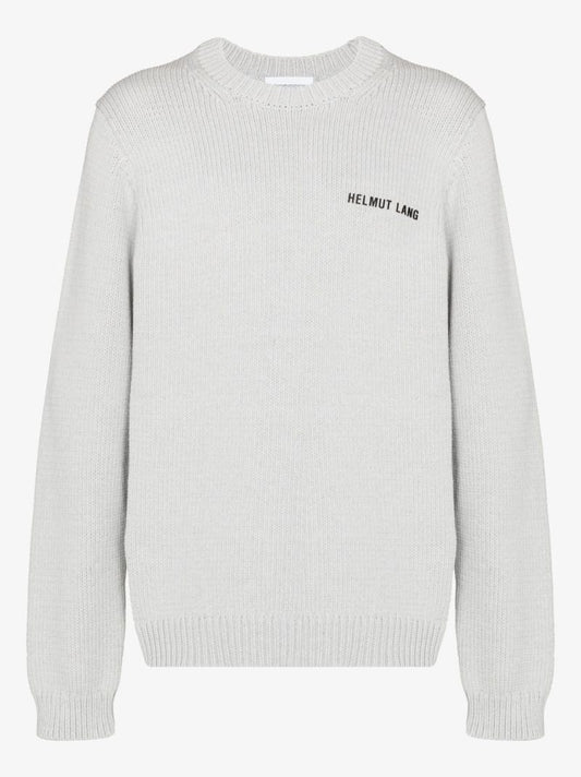 Grey Panel Detail Knitted Sweater