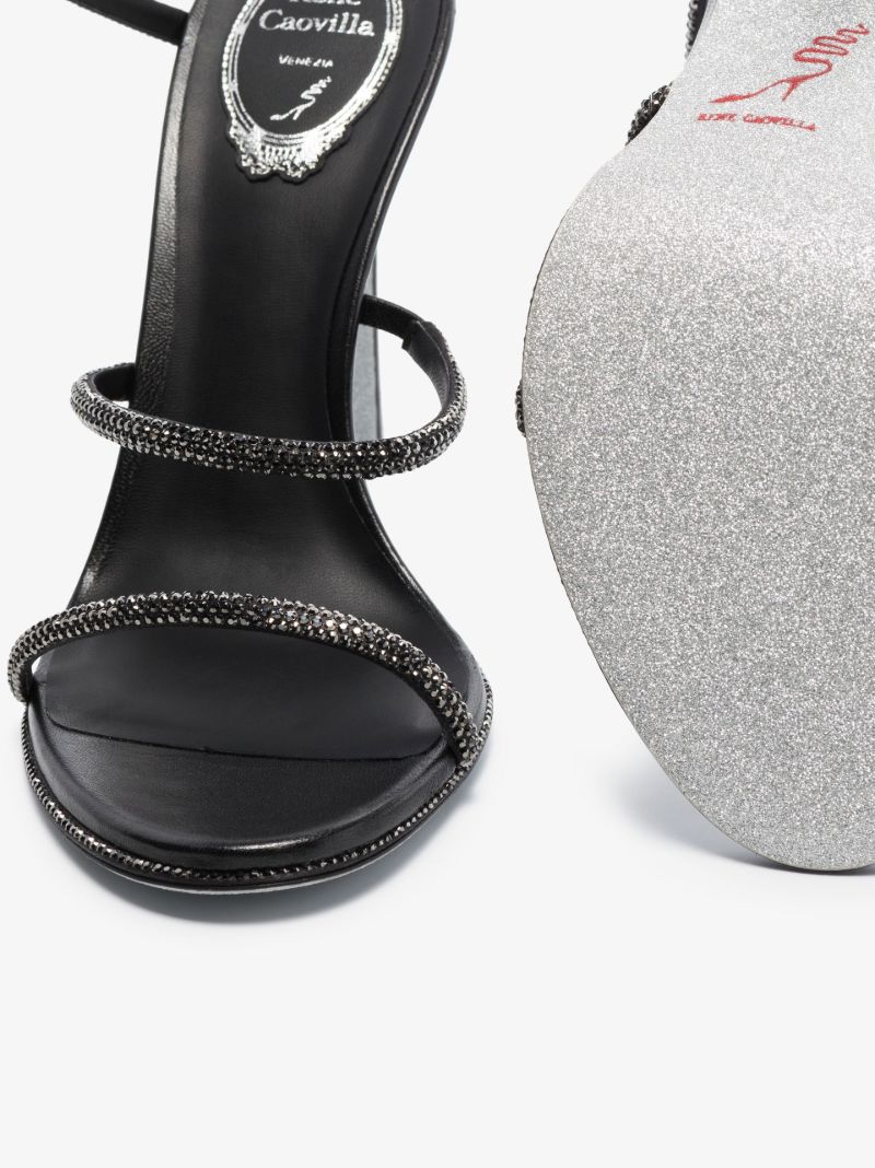 Grey 105 Embellished Wrap Sandals