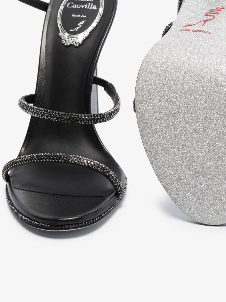 Grey 105 Embellished Wrap Sandals