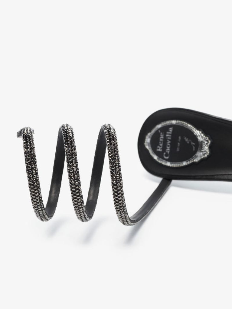Grey 105 Embellished Wrap Sandals