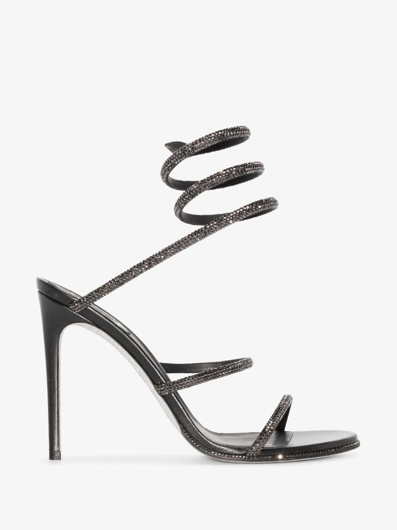 Grey 105 Embellished Wrap Sandals