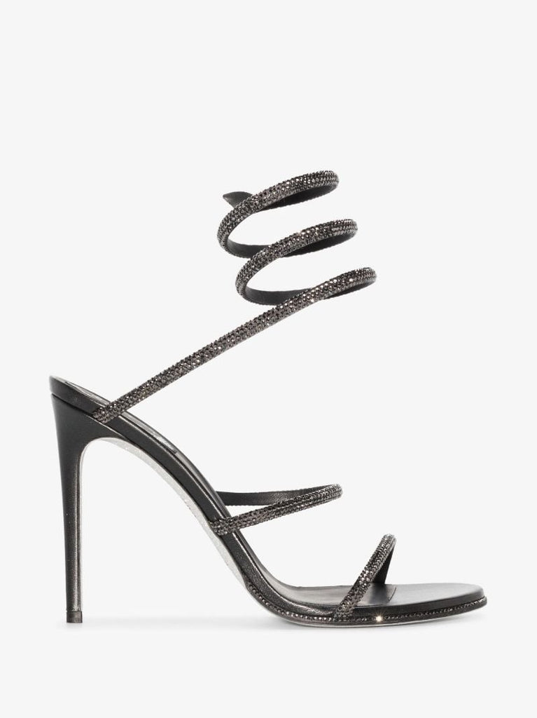 Grey 105 Embellished Wrap Sandals