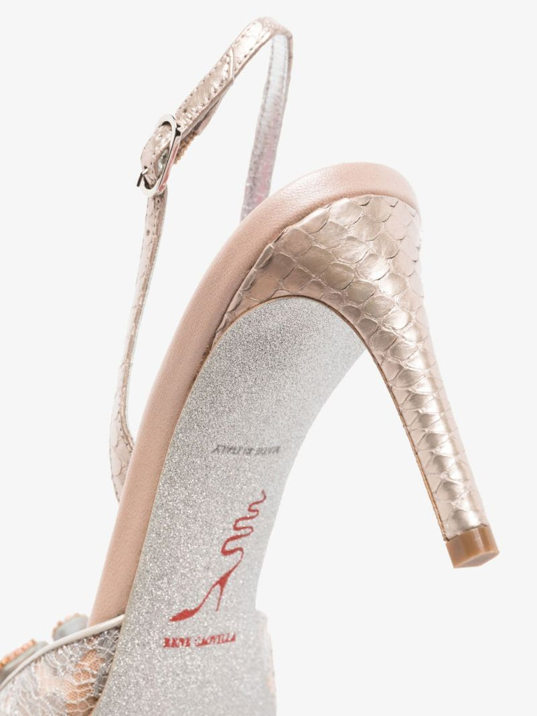 Neutral Veneziana 75 Embellished Slingback Pumps