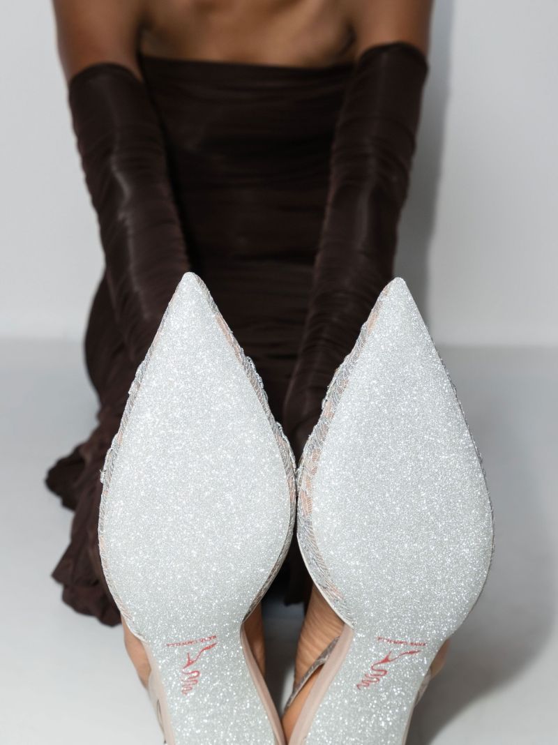 Neutral Veneziana 75 Embellished Slingback Pumps