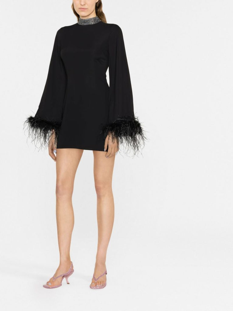 Black Hollywood Embellished Mini Dress