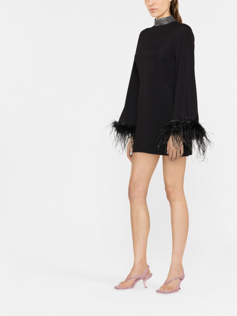 Black Hollywood Embellished Mini Dress