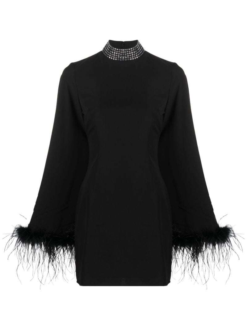 Black Hollywood Embellished Mini Dress