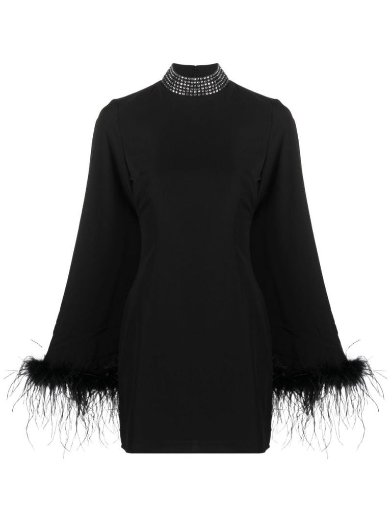 Black Hollywood Embellished Mini Dress