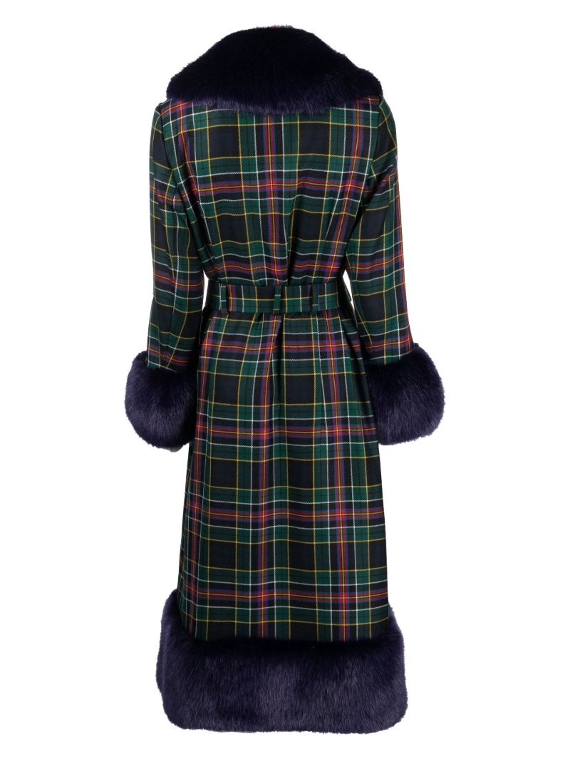 Blue River Check Double-breasted Coat