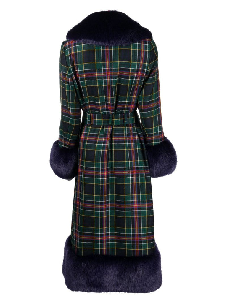 Blue River Check Double-breasted Coat