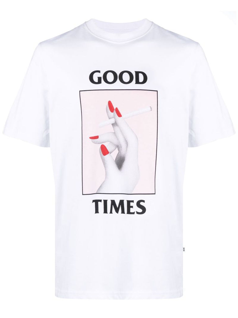 White Bobby Good Times Print T-shirt