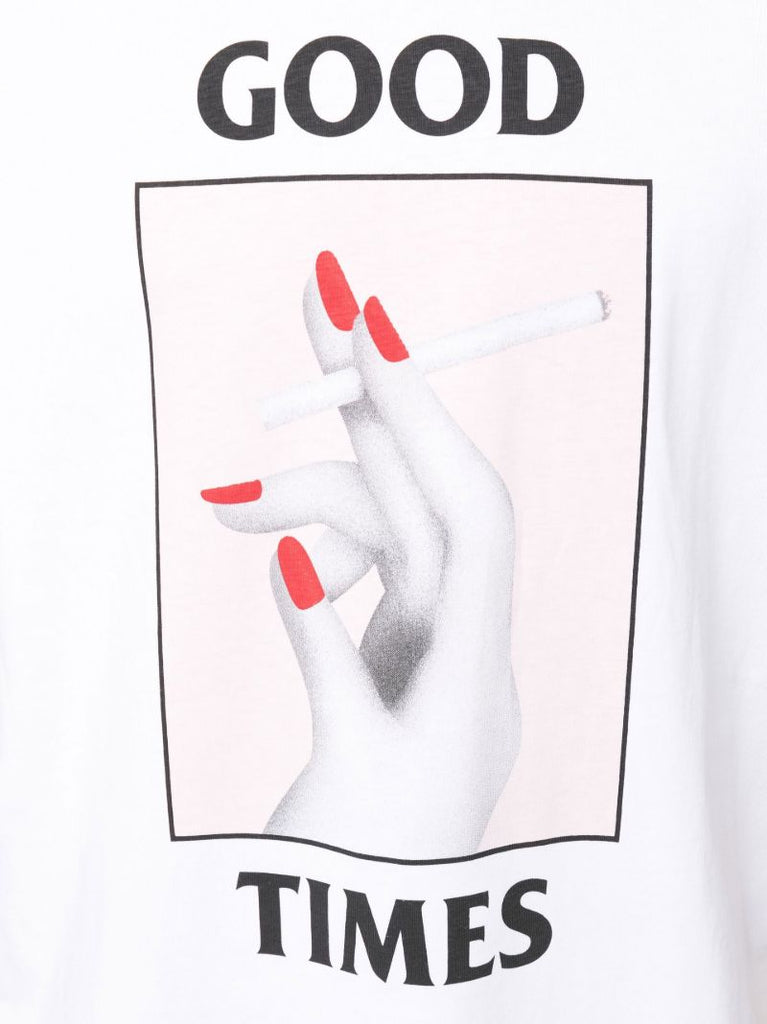 White Bobby Good Times Print T-shirt
