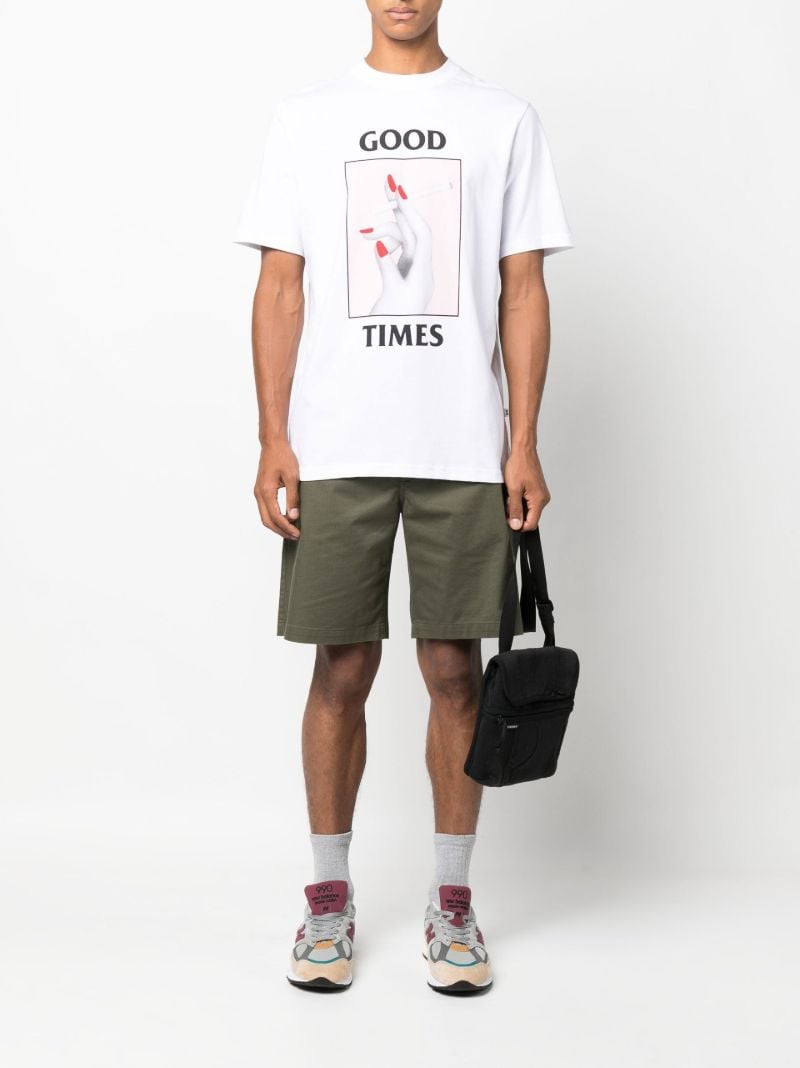 White Bobby Good Times Print T-shirt