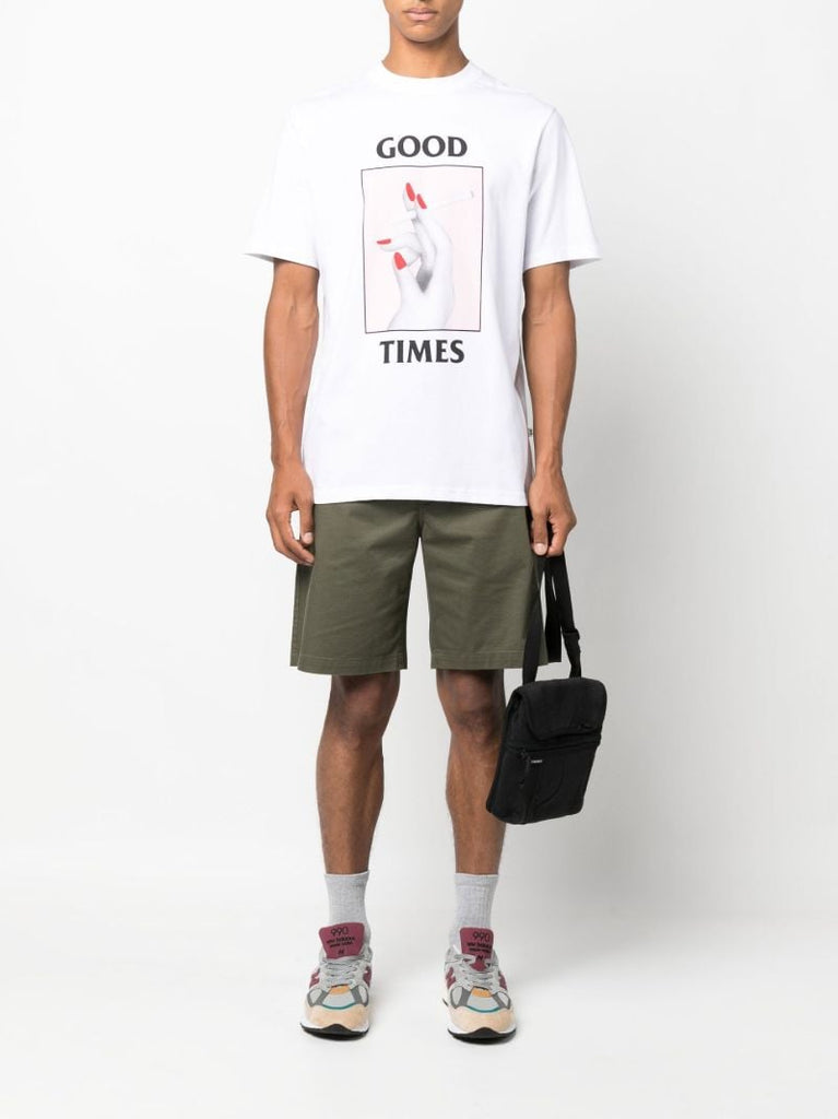 White Bobby Good Times Print T-shirt