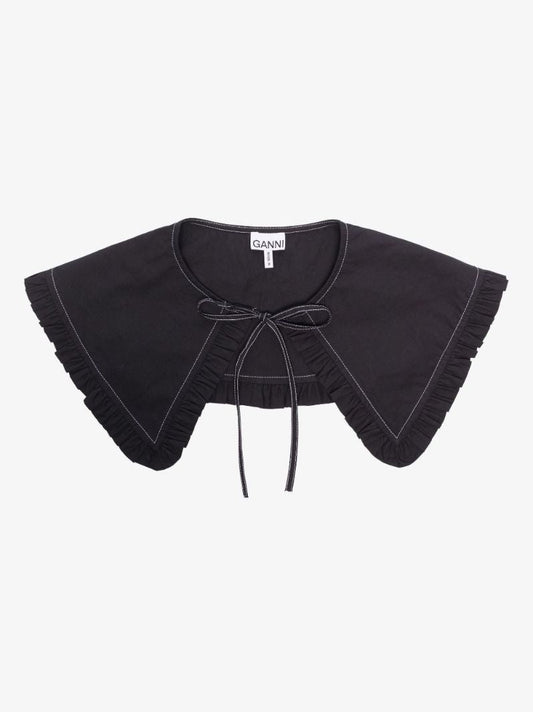 Black Organic Cotton Poplin Collar