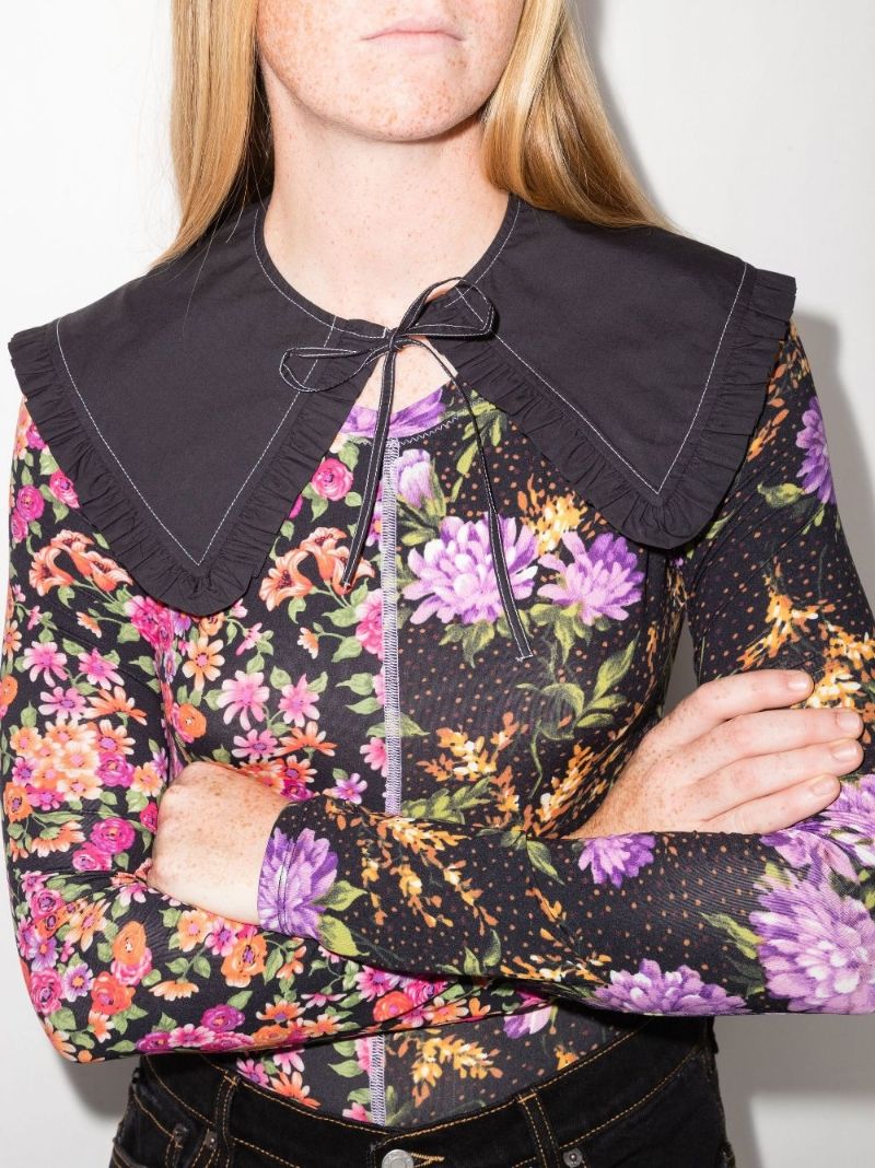 Black Organic Cotton Poplin Collar