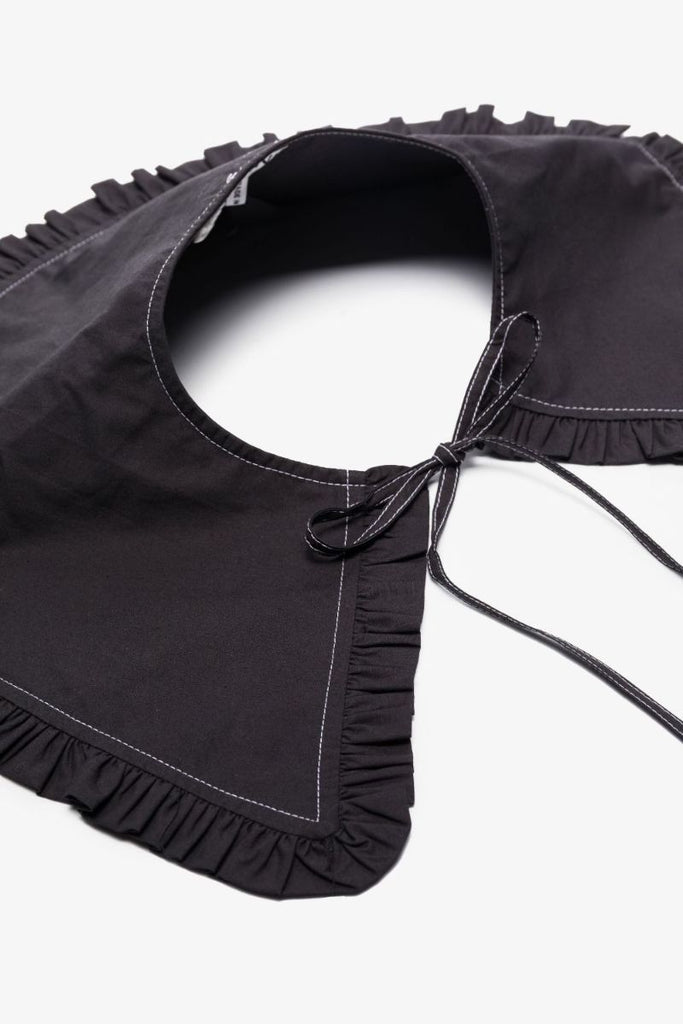 Black Organic Cotton Poplin Collar